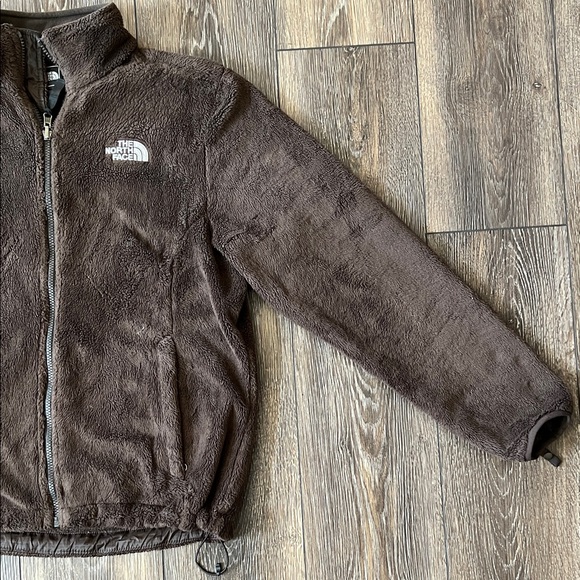 The North Face Brown Fuzzy Fleece Zip Up Jacket Womens Size Large - Picture 2 of 15